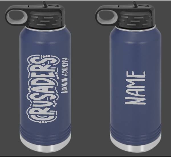Crusaders Personalized Water bottle Options choose from 32oz or 20oz