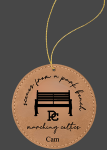 Providence Marching Celtics 2024 Scenes from a park bench leather personalized ornament