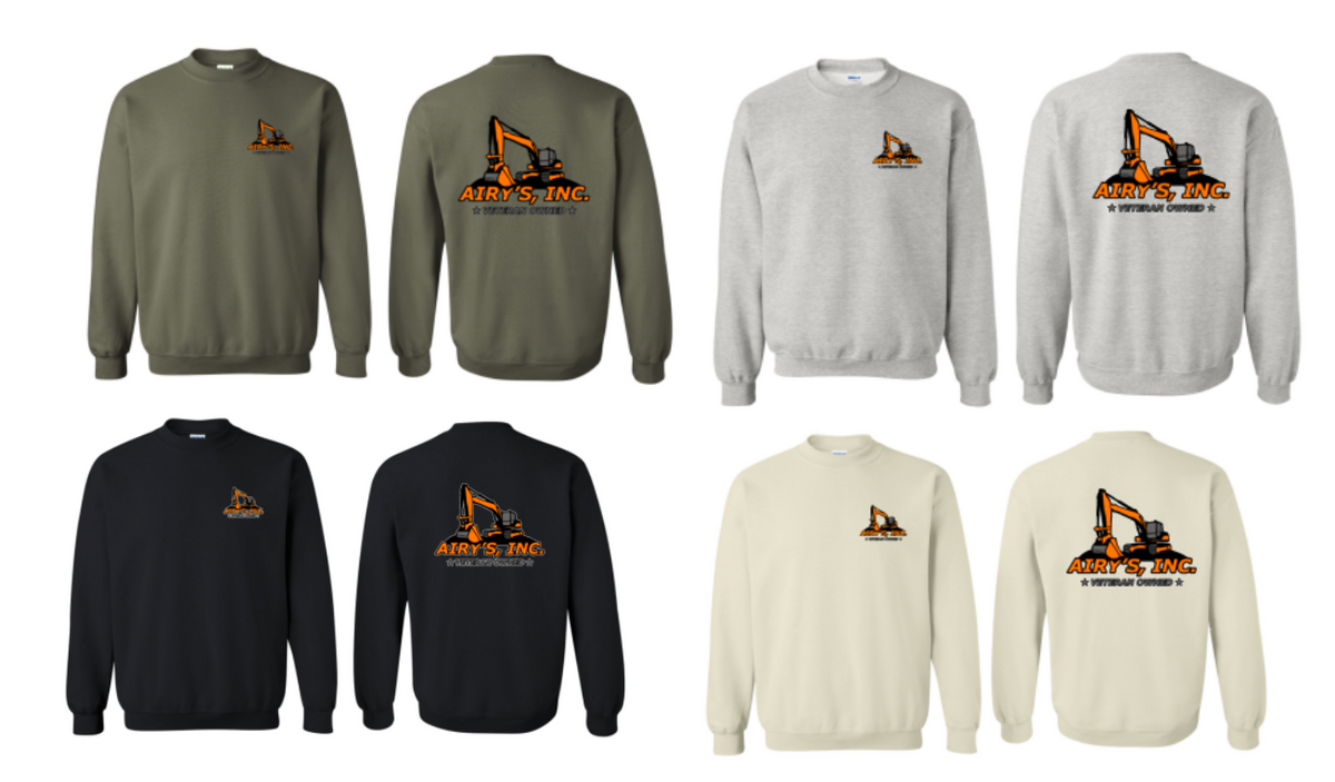 Airy's Logo Sweatshirt Crewneck or Hooded Color options sizes youth-adult