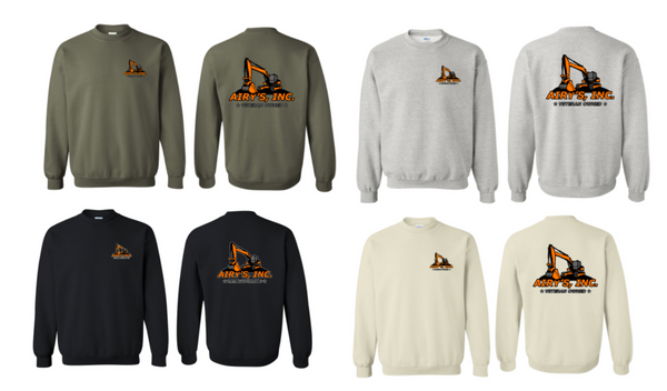Airy's Logo Sweatshirt Crewneck or Hooded Color options sizes youth-adult