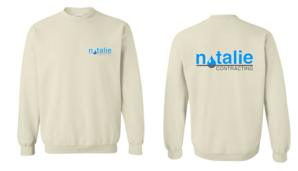 Natalie Contracting Logo Sweatshirt Crewneck Color options sizes youth-adult