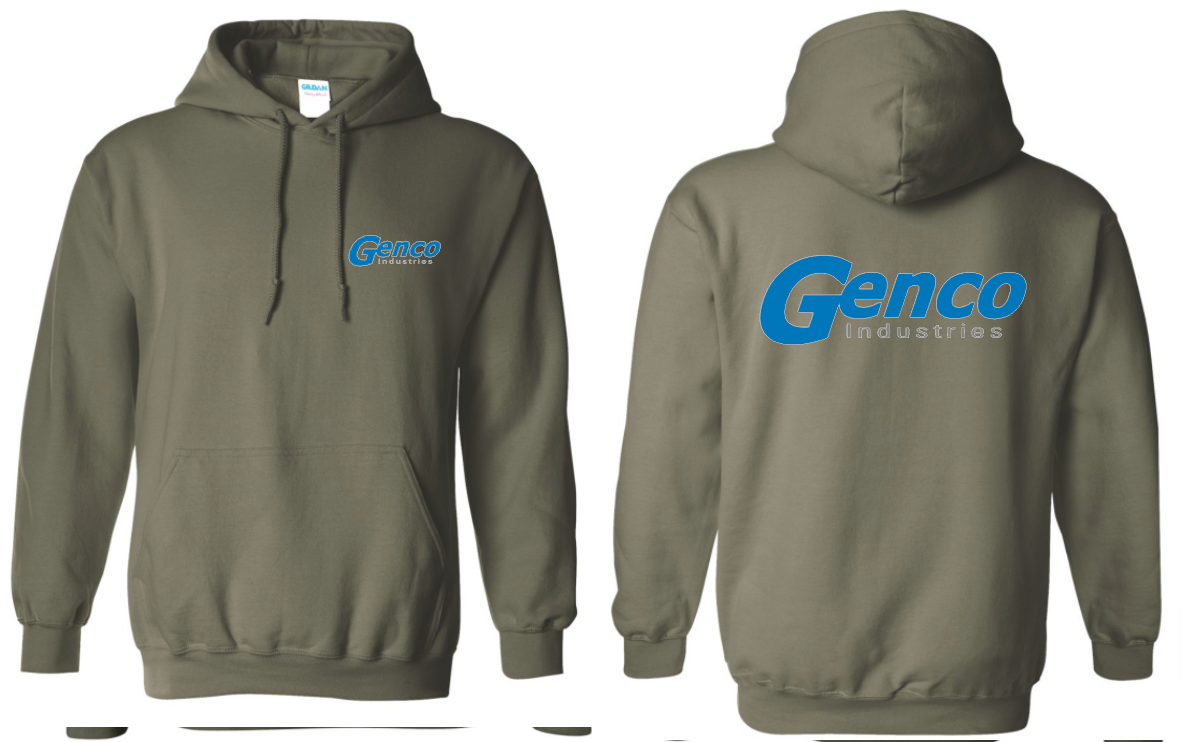 Genco Logo Sweatshirt Hooded Color options sizes youth-adult