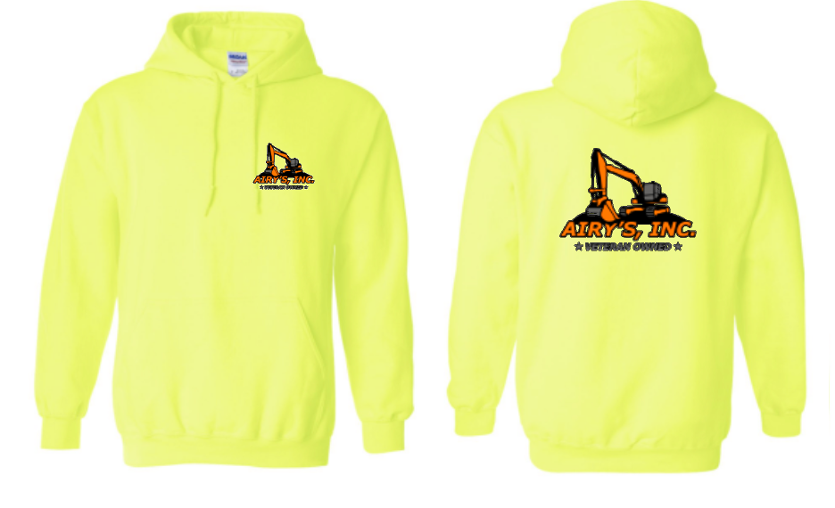 Airy's Safety Green Logo Sweatshirt Crewneck or Hooded