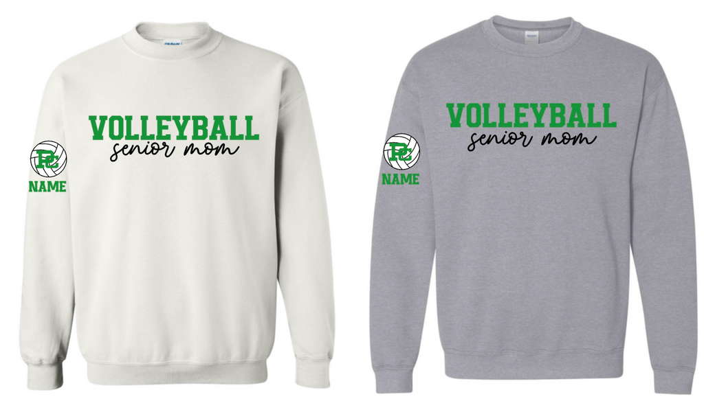PCHS Volleyball Senior Mom/Dad or other fan Sweatshirt Personalize Crewneck