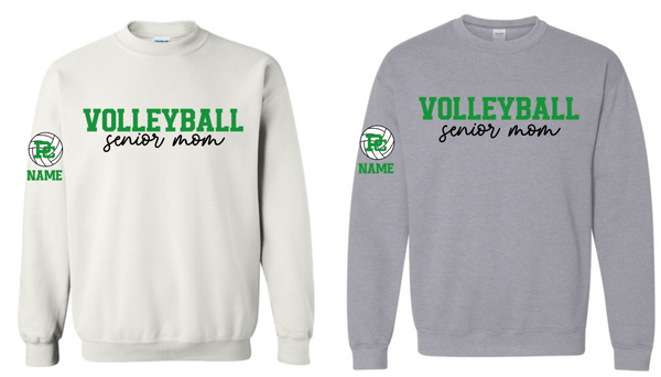 PCHS Volleyball Senior Mom/Dad or other fan Sweatshirt Personalize Crewneck