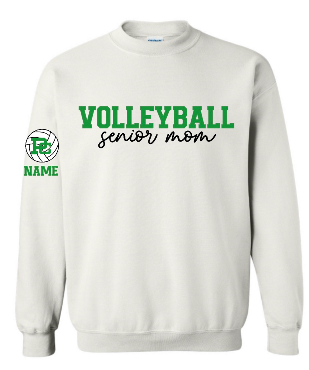 PCHS Volleyball Senior Mom/Dad or other fan Sweatshirt Personalize Crewneck