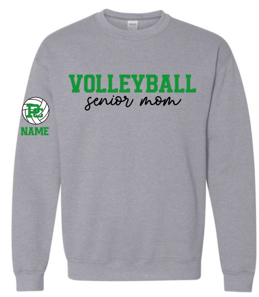 PCHS Volleyball Senior Mom/Dad or other fan Sweatshirt Personalize Crewneck