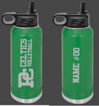 PC Volleyball 32oz personalized water bottle Choose from 2 colors
