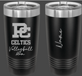 PC Volleyball Mom 20oz personalized Travel Mug Choose from 2 colors