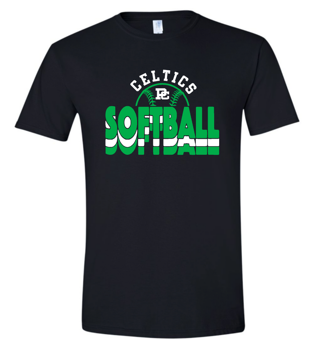 Design #2 PCHS Celtics Softball T shirt Available in 3 different colors
