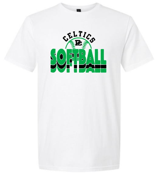 Design #2 PCHS Celtics Softball T shirt Available in 3 different colors
