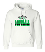 Design #2 PCHS Celtics Softball Gildan Hooded Sweatshirt Available in 3 different colors