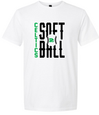 Design #1 PCHS Celtics Softball T shirt Available in 3 different colors