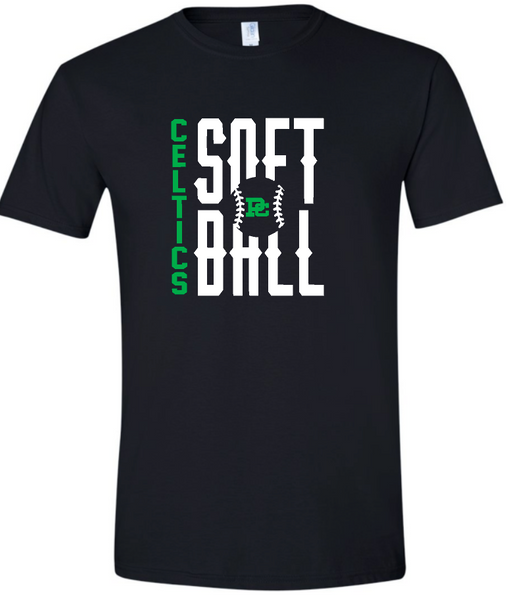 Design #1 PCHS Celtics Softball T shirt Available in 3 different colors
