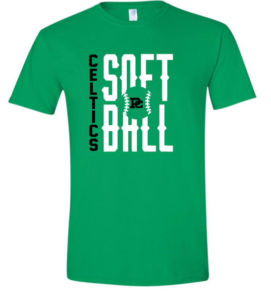 Design #1 PCHS Celtics Softball T shirt Available in 3 different colors