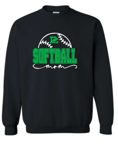 PCHS Celtics Softball Mom Gildan Crew Sweatshirt Available in 3 different colors
