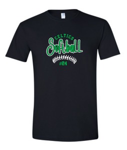 Design #3 PCHS Celtics Softball T shirt Available in 3 different colors