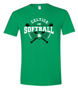Design #4 PCHS Celtics Softball T shirt Available in 3 different colors