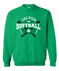 Design #4 PCHS Celtics Softball Gildan Crew Sweatshirt Available in 3 different colors