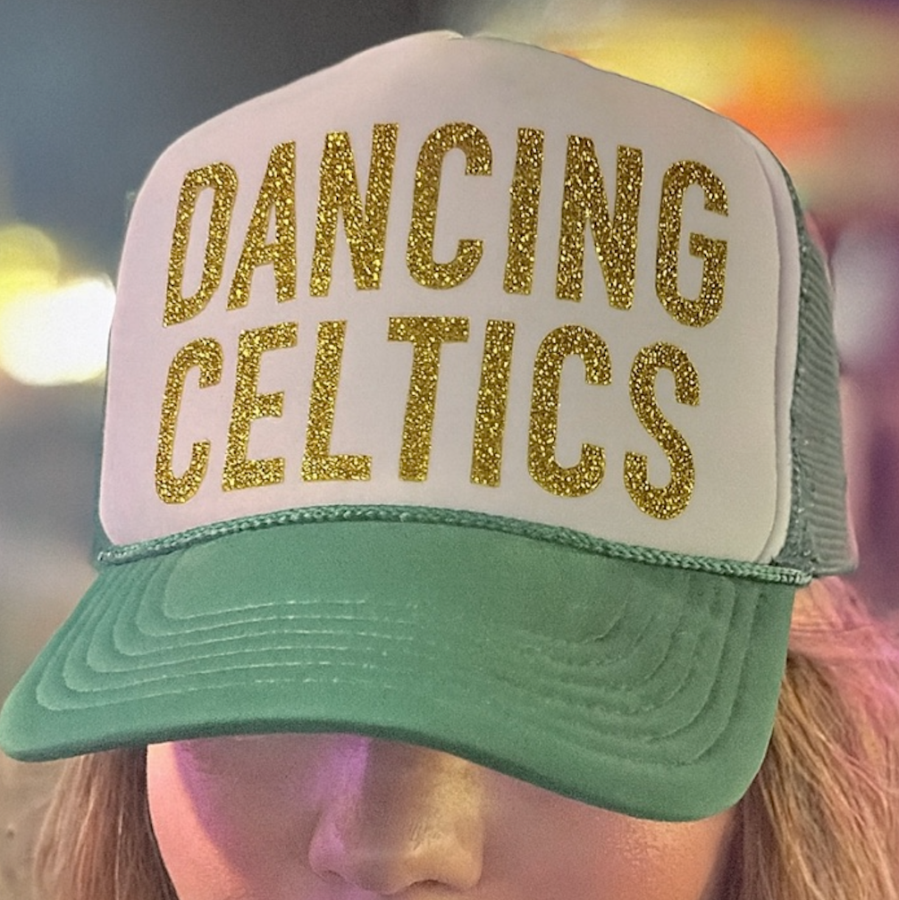 Dancing Celtics Glitter Trucker Hat
