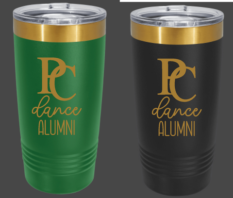 Dancing Celtics Personalized Alumni Coffee Tumbler Choose from black/gold or green/gold