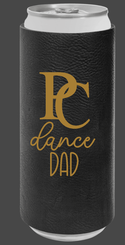 Dancing Celtics Personalized Leather Koozie Choose from can size or slim size