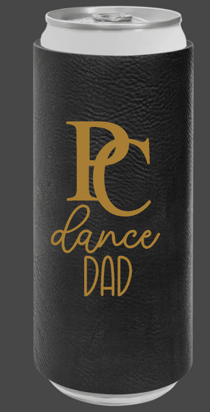 Dancing Celtics Personalized Leather Koozie Choose from can size or slim size