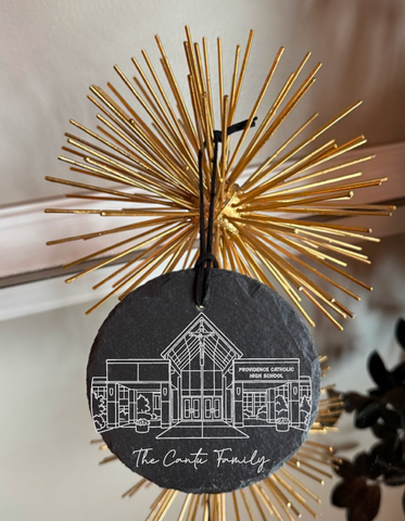 Family PC Name ornament PCHS sketch slate ornament