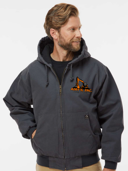 NEW DRI DUCK Cheyenne Boulder Cloth™ Hooded Jacket with Tricot Quilt Lining Airy's Embroidered Logo