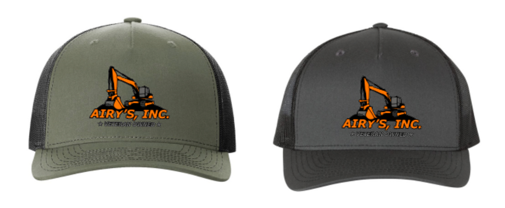 Airy's Logo Embroidered Richardson trucker hat Choose from 2 colors