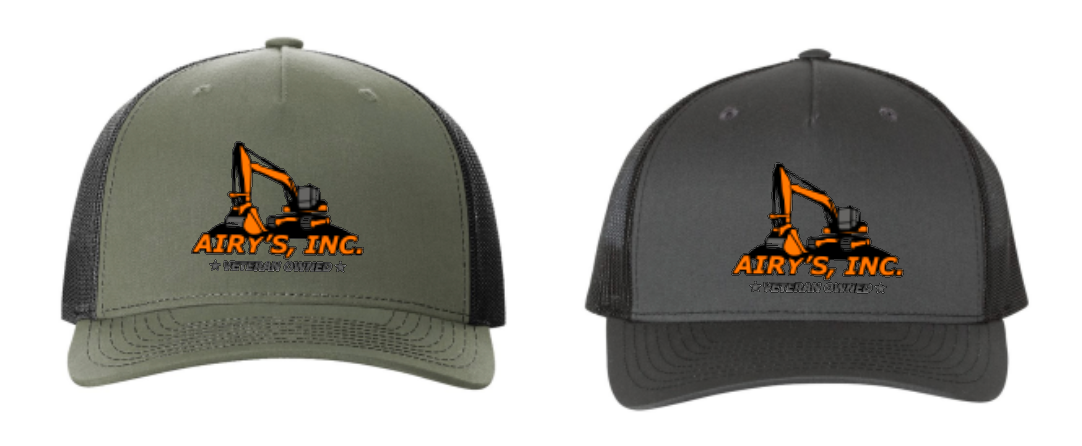 Airy's Logo Embroidered Richardson trucker hat Choose from 2 colors