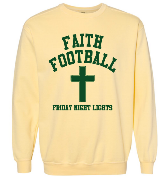 Faith Football Dancing Celtics Comfort Colors Crewneck Sweatshirt Choose colors