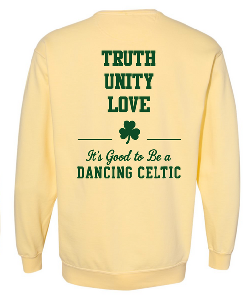 Faith Football Dancing Celtics Comfort Colors Crewneck Sweatshirt Choose colors