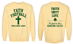 Faith Football Dancing Celtics Comfort Colors Crewneck Sweatshirt