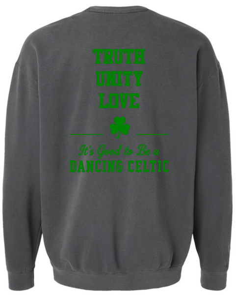 Faith Football Dancing Celtics Comfort Colors Crewneck Sweatshirt Choose colors