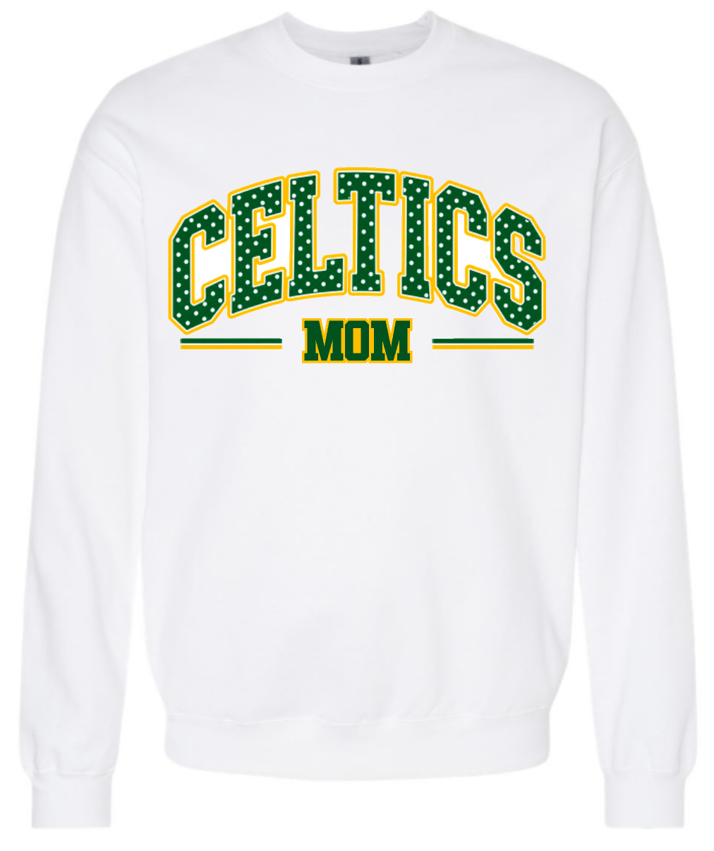 NEW 2026 Celtics Personalized Mom, Grandma, Aunt, Sister Polka dot Sweatshirt