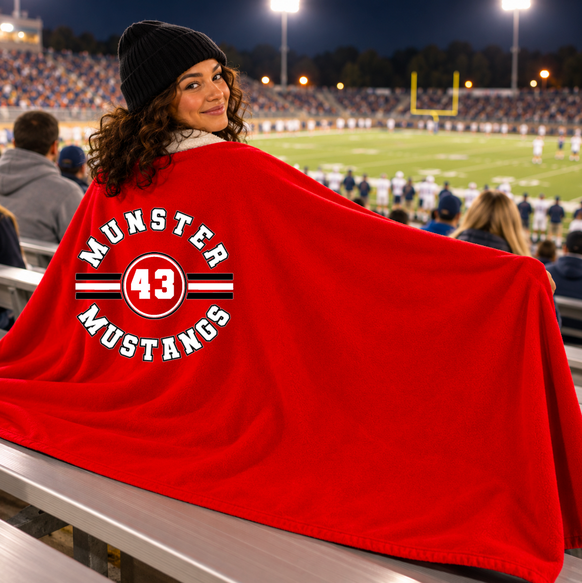 Custom School Spirit Stadium Blanket – Personalized Football or School Design