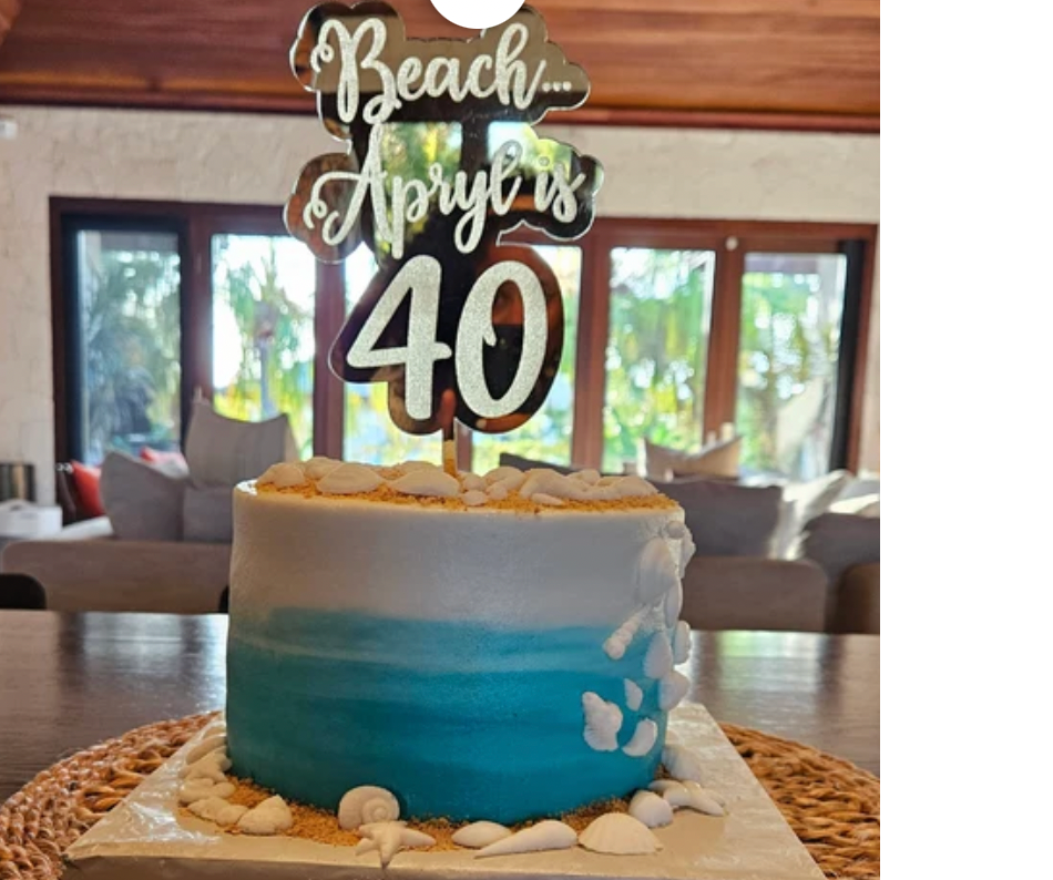 Custom Saying Engraved Acrylic Cake Topper