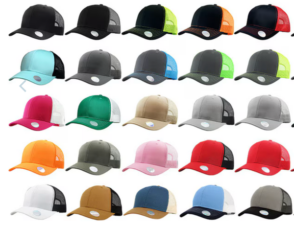 Design your own hat with a custom saying or logo on a leather patch