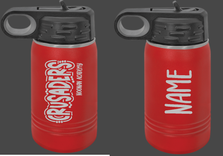 12 oz Crusaders Personalized Water bottle Options-Perfect for little hands!