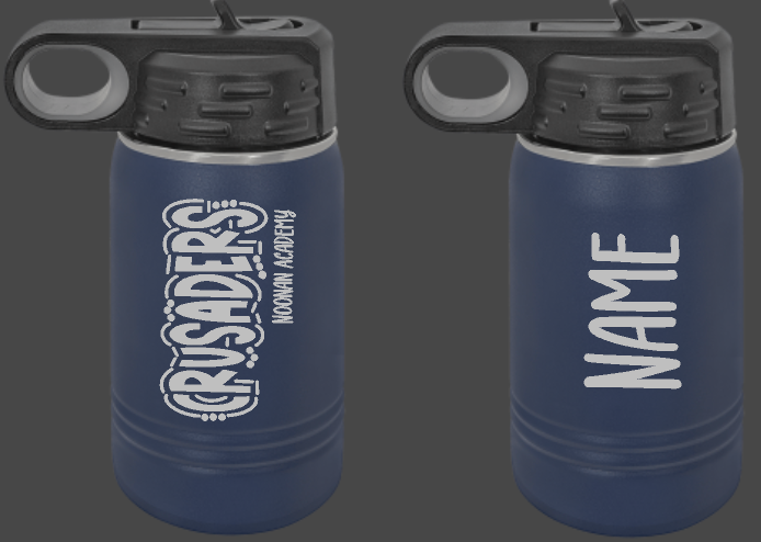 12 oz Crusaders Personalized Water bottle Options-Perfect for little hands!