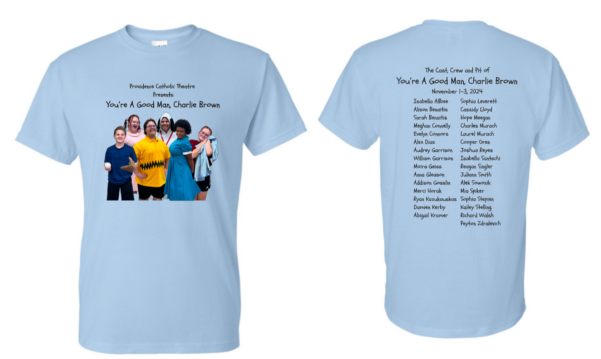 You're a Good Man Charlie Brown Play PCHS Theatre Shirt Choose from 3 Colors