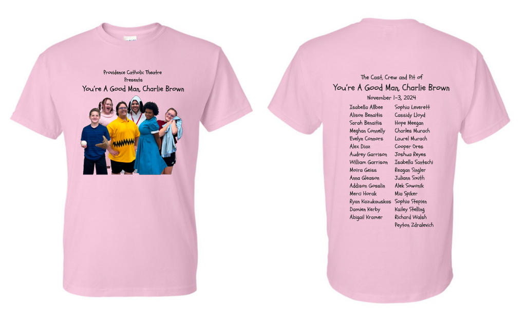 You're a Good Man Charlie Brown Play PCHS Theatre Shirt Choose from 3 Colors