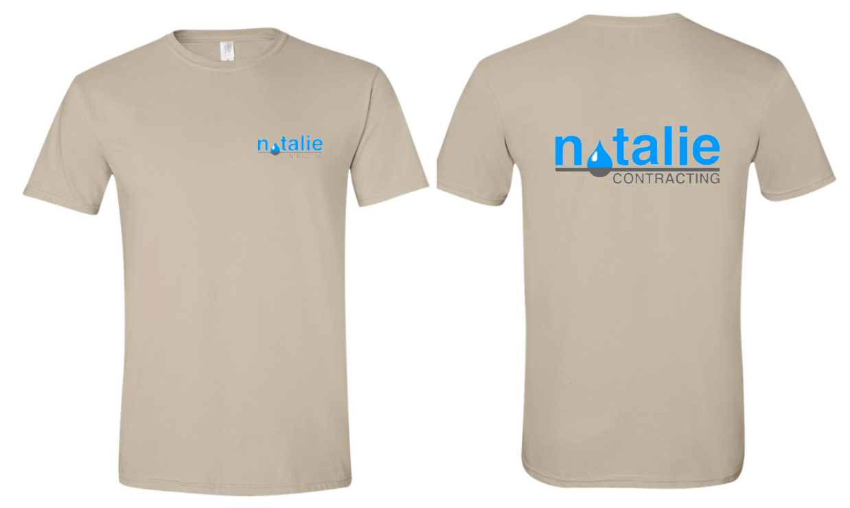 Natalie Contracting Logo Shirt Choose from many colors sizes youth-adult