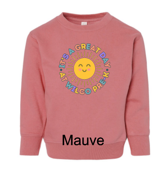 It's a great day at Wilco PreK T Sweatshirt