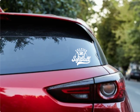 PC Softball Car Vinyl Decal