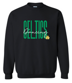 Dancing Celtics with Glitter Shamrock Choose from Shirt, Crew or Hoodie
