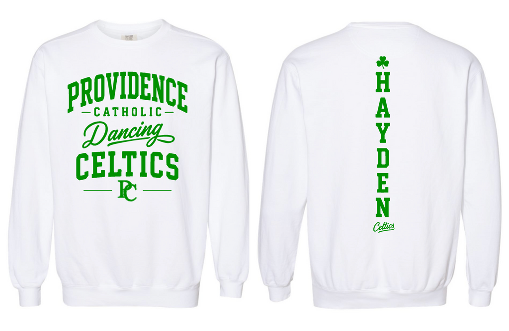 Providence Dancing Celtics Comfort Colors Crewneck Sweatshirt Choose from 2 colors