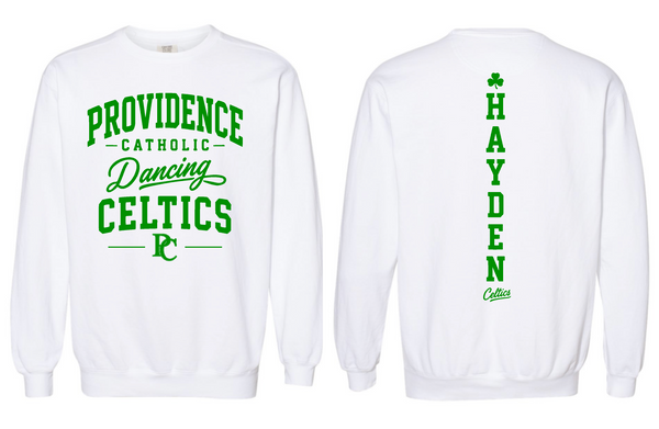Providence Dancing Celtics Comfort Colors Crewneck Sweatshirt Choose from 2 colors