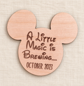 Disney Pregnancy Announcement Sign | Magical Baby Reveal | Personalized Baby Announcement | Mouse Inspired Wooden Sign